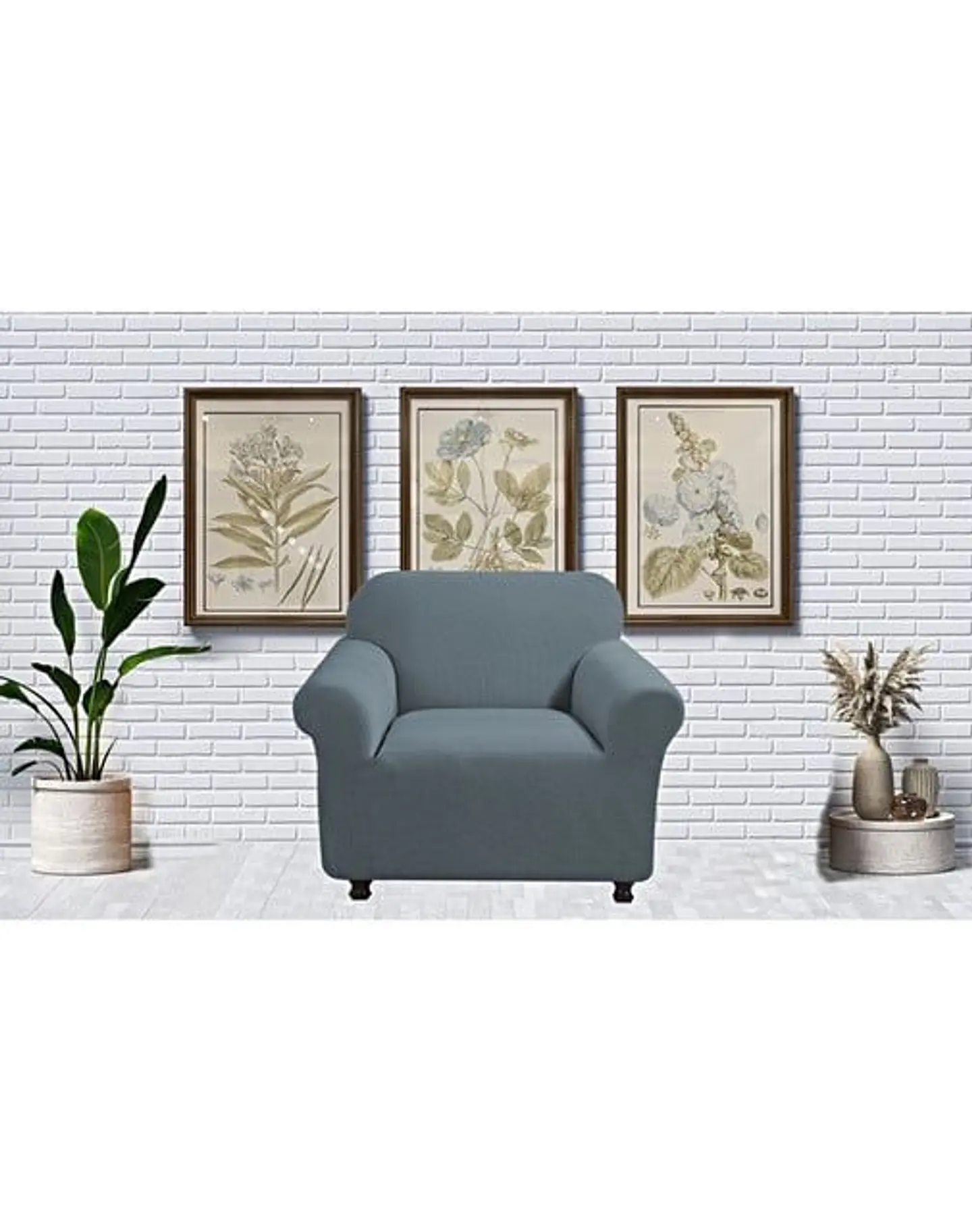 FUNDA PARA SOFA CUADRILLE DE 2 CUERPO GRIS 3