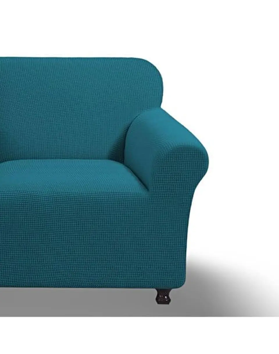 FUNDA PARA SOFA CUADRILLE DE 2 CUERPO AZUL PETROLEO 2
