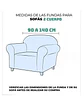 FUNDA PARA SOFA CUADRILLE DE 2 CUERPO AZUL PETROLEO - Miniatura 4