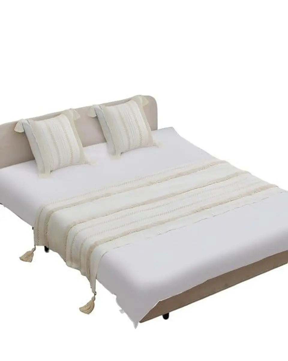 JUEGO DE PIECERA DE CAMA CON 2 FUNDAS MODELO BOHO 3