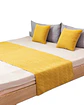 JUEGO DE PIECERA DE CAMA CON 2 FUNDAS MODELO PLUSH AMARILLO - Miniatura 2