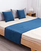 PIECERA DE CAMA DECORATIVA MODELO PLUSH AZUL - Miniatura 1
