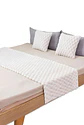 JUEGO DE PIECERA DE CAMA CON 2 FUNDAS MODELO PERLA  BLANCO - Miniatura 3