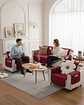 Juegos 3+1+1 de Cubre sillon reversibles con bolsas - Miniatura 5