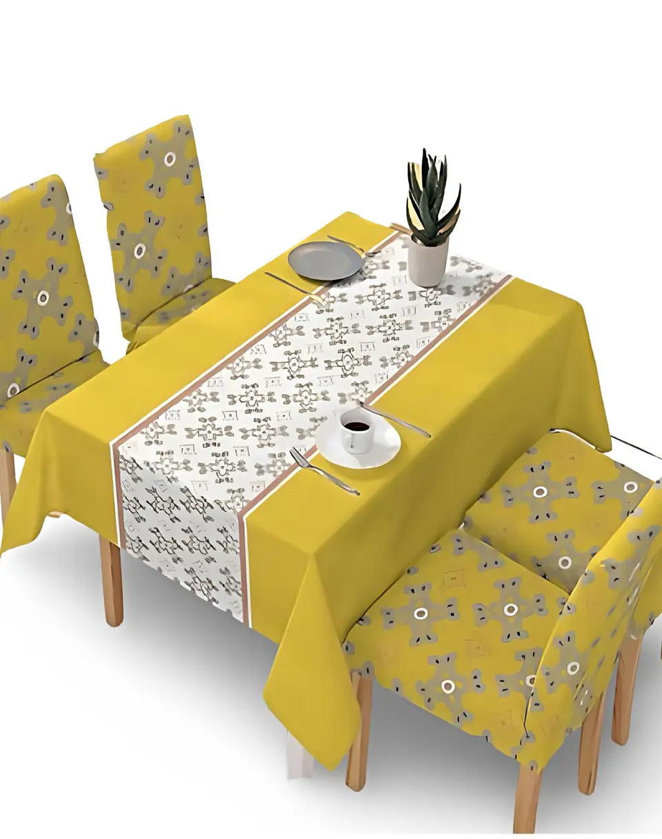 Juego Mantel De Comedor más 6 fundas de silla 140x 220 cmM2 1