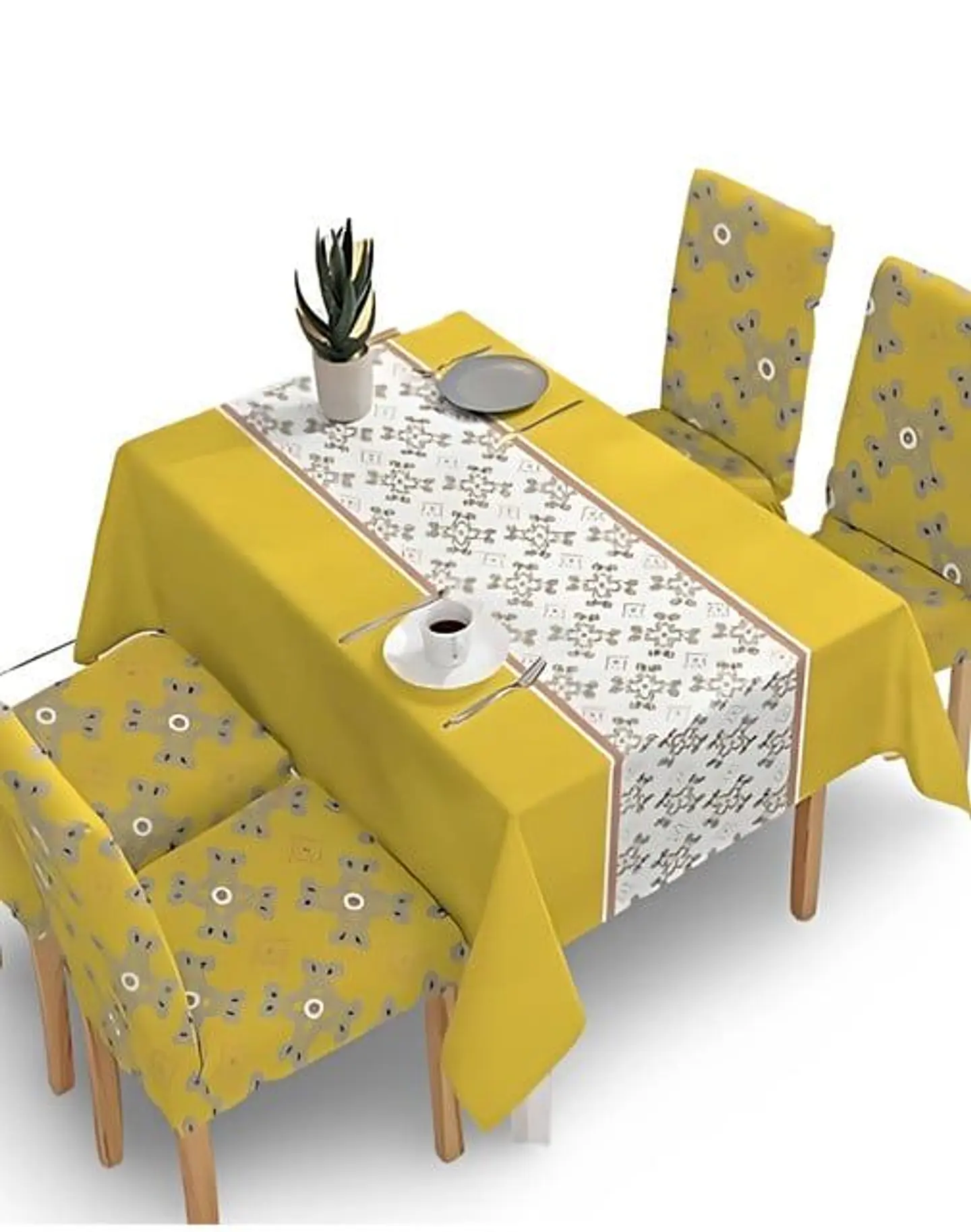 Juego Mantel De Comedor más 6 fundas de silla 140x 220 cmM2 2