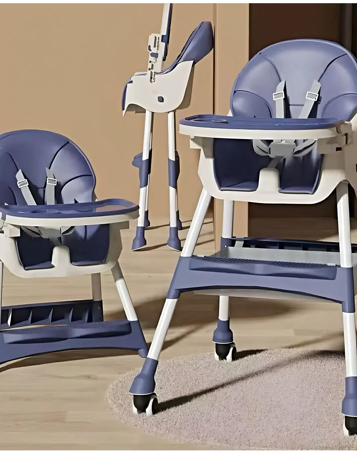 SILLA PARA BEBÉS  SILLA DE COMER MULTIFUNCIONAL AZUL 2