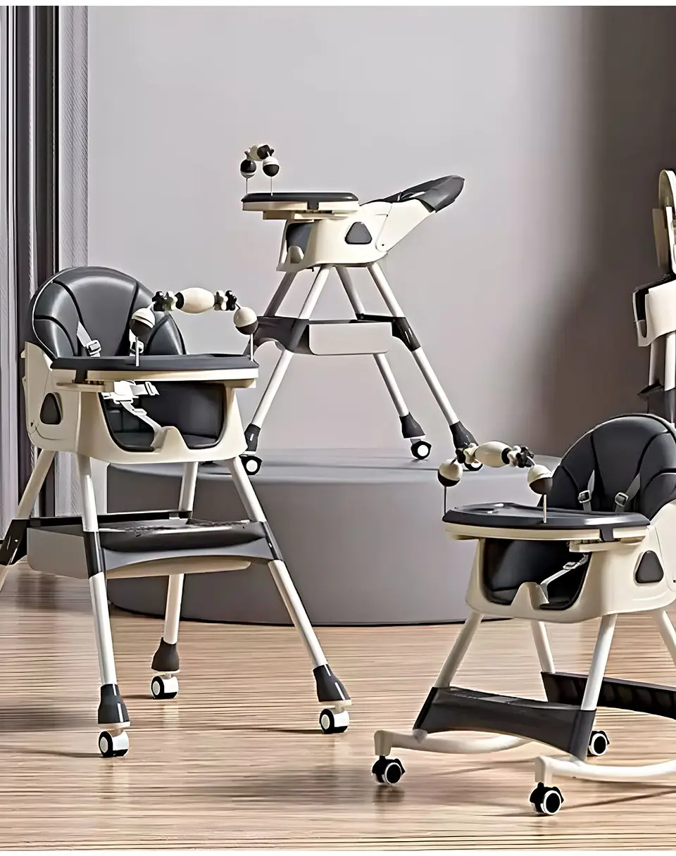 SILLA PARA BEBÉS  SILLA DE COMER MULTIFUNCIONAL AZUL 3