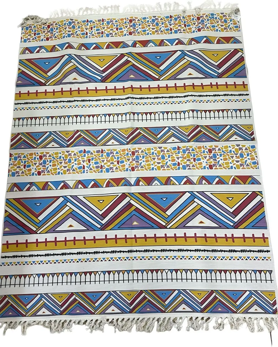 ALFOMBRA DE LINO 160 X 200 ELEGANTES CON FLECOS 1