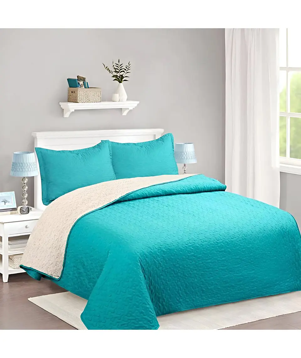 CUBRECAMA QUILT SHERPA OTOÑO INVIERNO PLAZA Y MEDIA 3