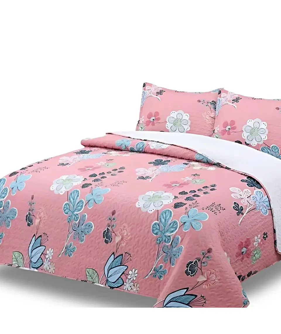 CUBRECAMA QUILT SHERPA OTOÑO INVIERNO PLAZA Y MEDIA 1