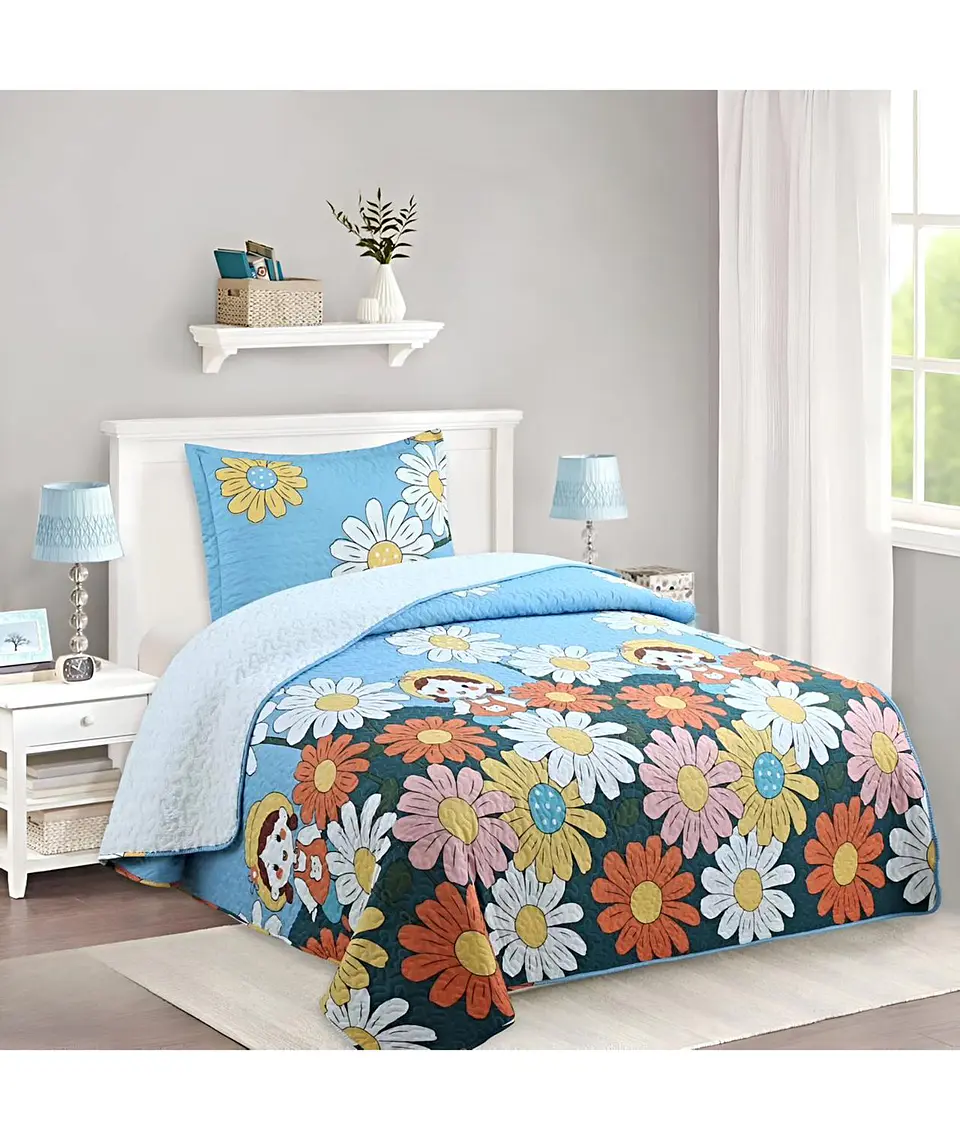 CUBRECAMA QUILT SHERPA OTOÑO INVIERNO PLAZA Y MEDIA 2