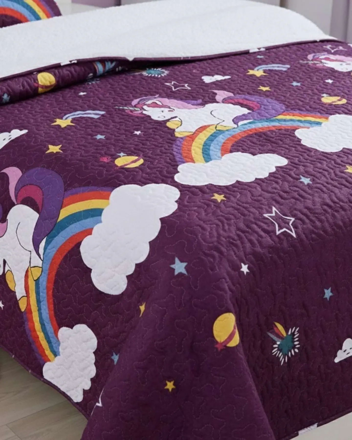CUBRECAMA QUILT SHERPA OTOÑO INVIERNO PLAZA Y MEDIA 6