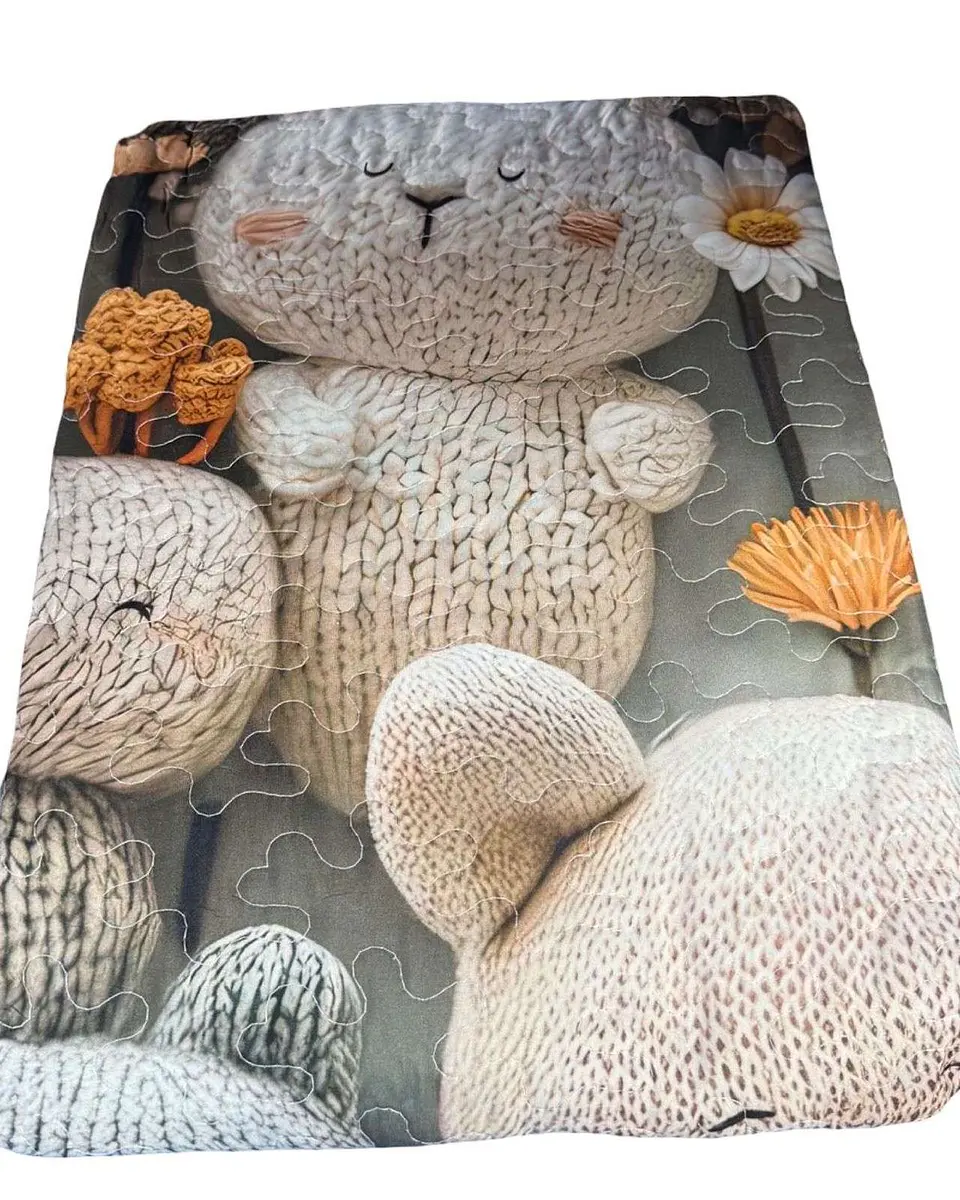 CUBRECAMA QUILT DE VERANO NIÑA NIÑO INFANTIL OSO VERDE 2