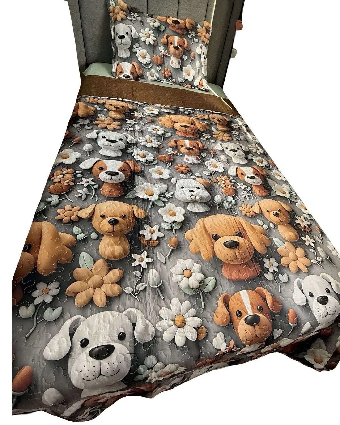 CUBRECAMA QUILT DE VERANO NIÑA NIÑO INFANTIL PERRO 1