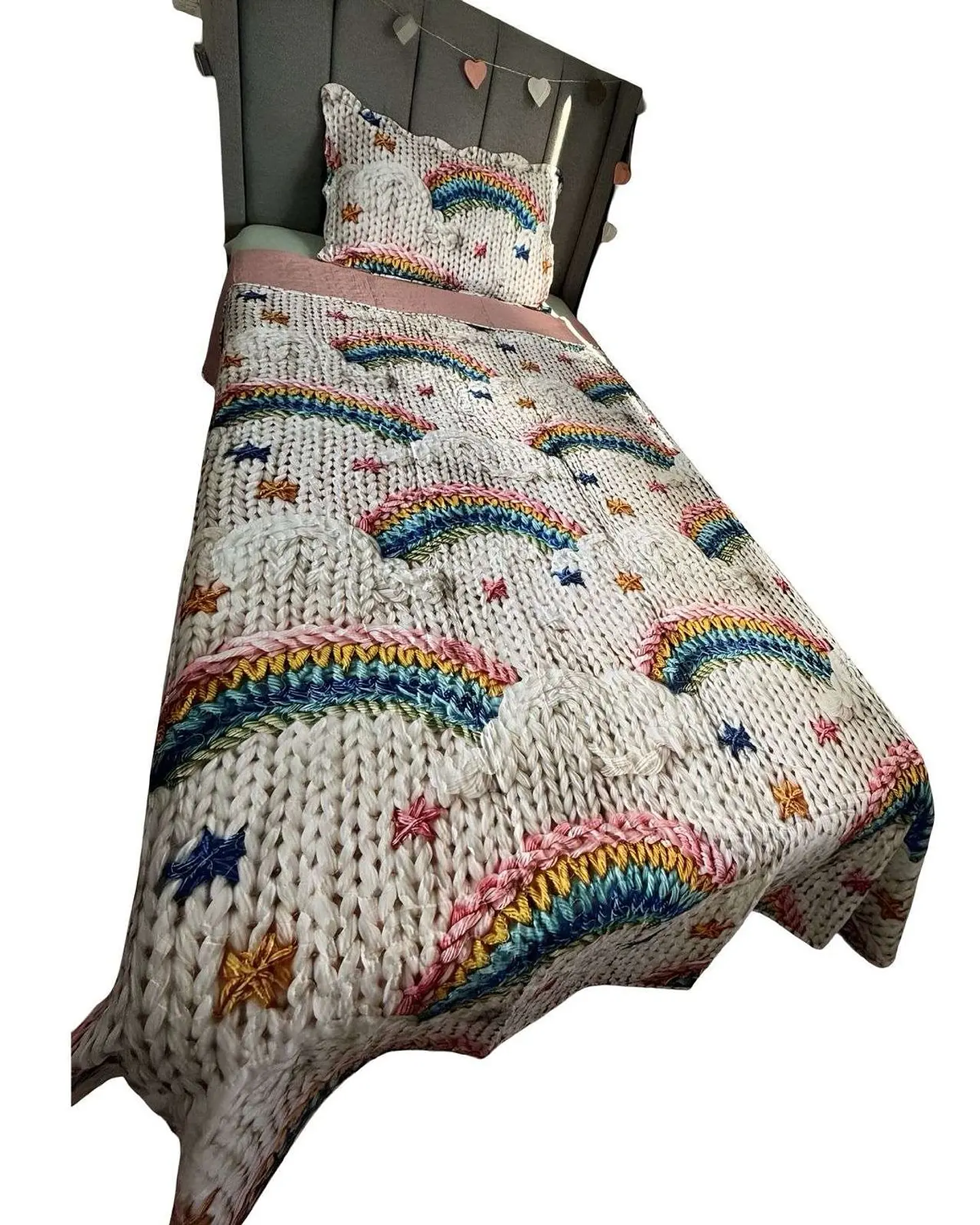 CUBRECAMA QUILT DE VERANO NIÑA NIÑO INFANTIL ARCOIRIS 1