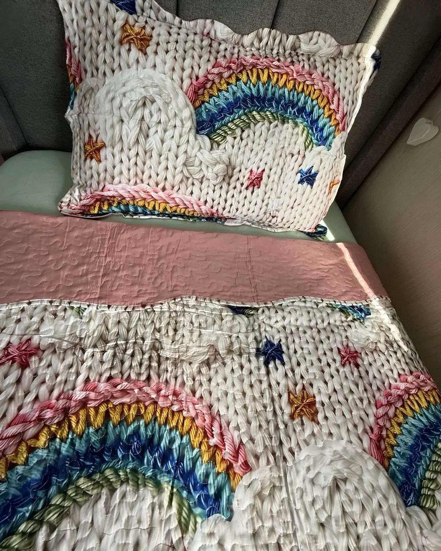 CUBRECAMA QUILT DE VERANO NIÑA NIÑO INFANTIL ARCOIRIS 3