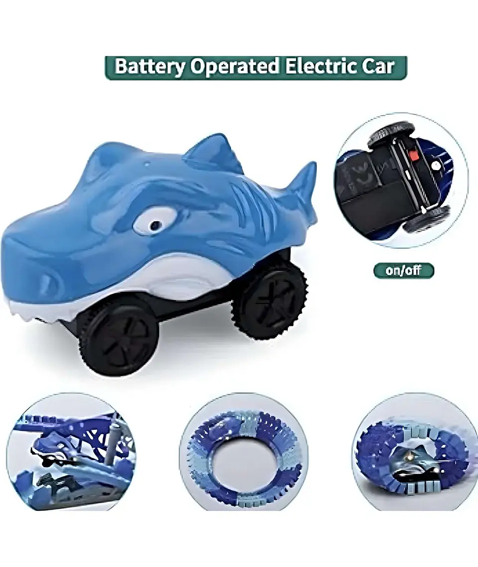 Pista de Auto Tiburón Shark Electrica Para Niños 4