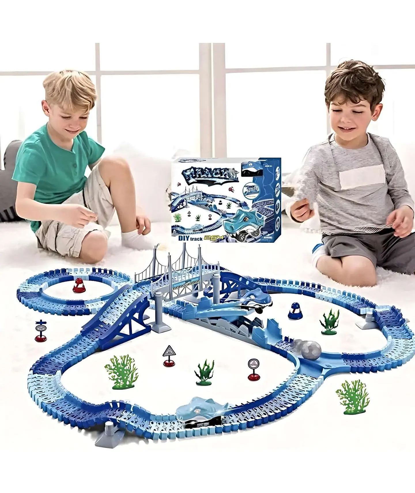 Pista de Auto Tiburón Shark Electrica Para Niños 5