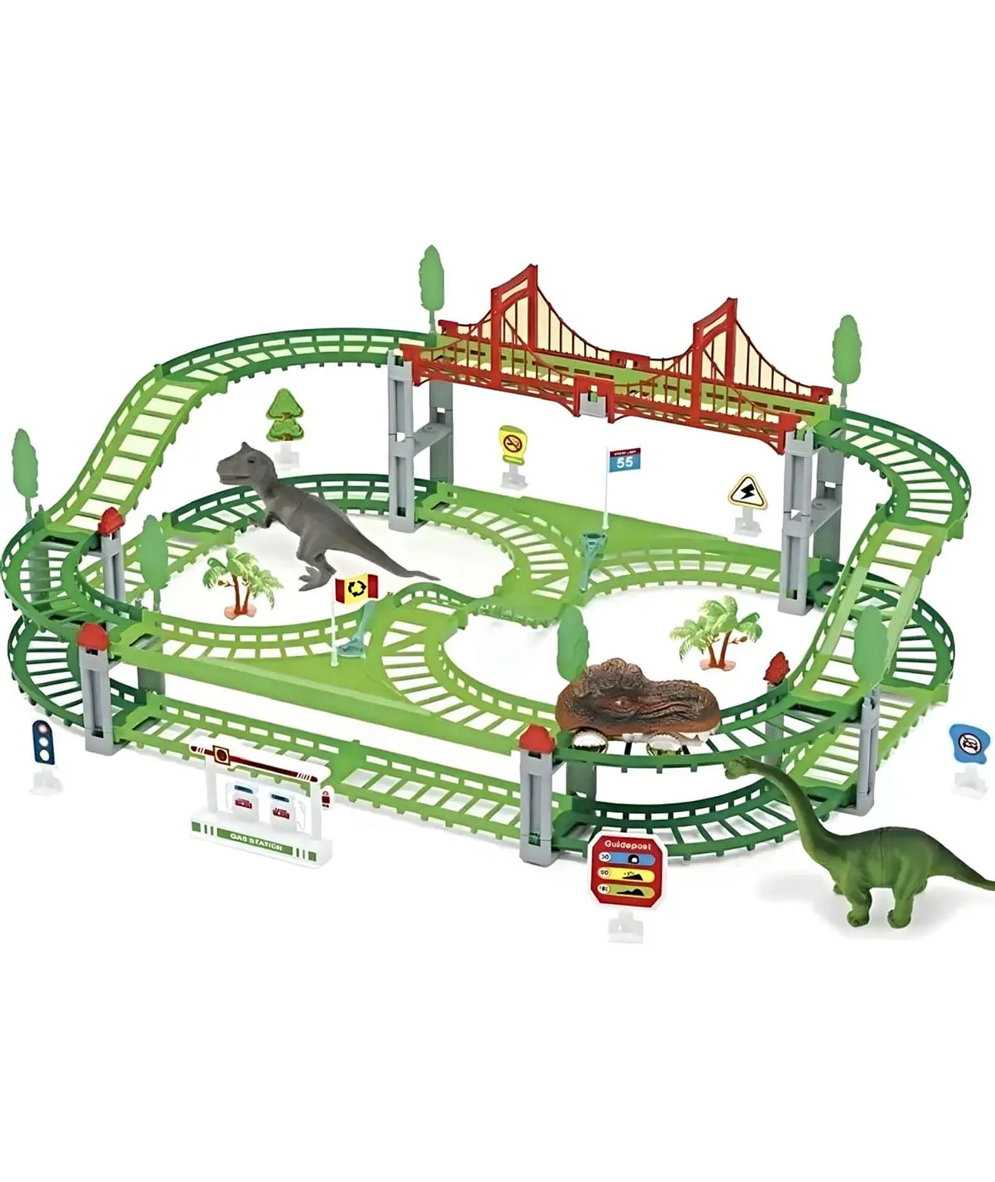 Juguete Pista Auto Dinosaurio 52 Piezas 1