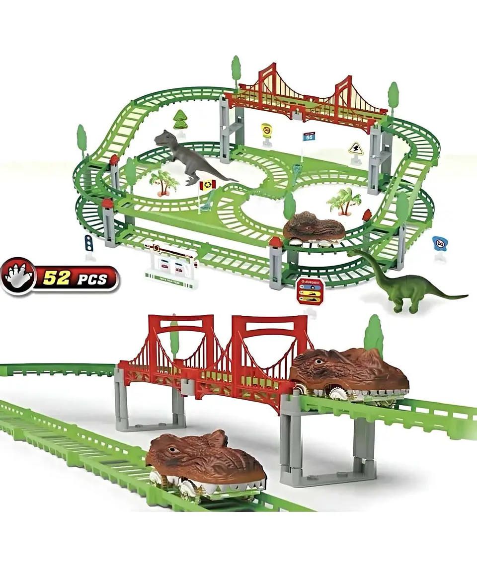 Juguete Pista Auto Dinosaurio 52 Piezas 2