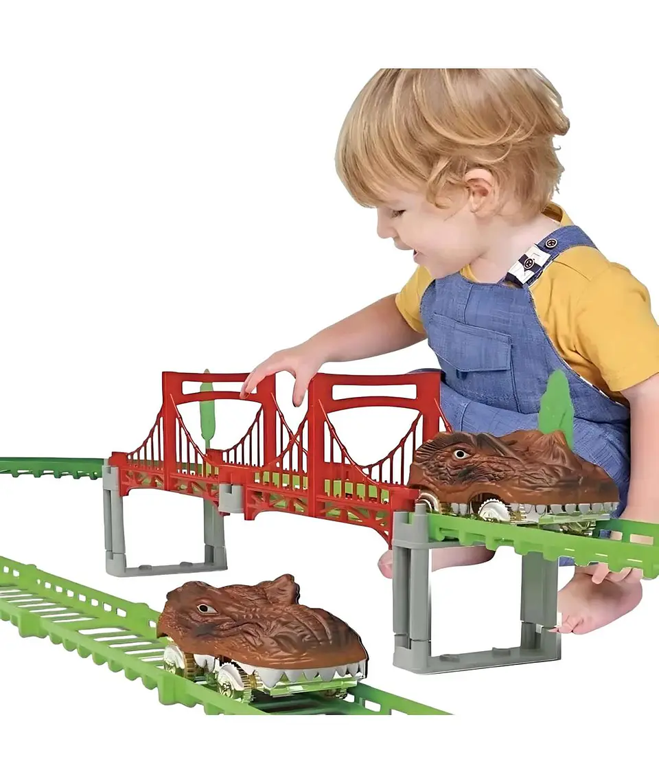 Juguete Pista Auto Dinosaurio 52 Piezas 4
