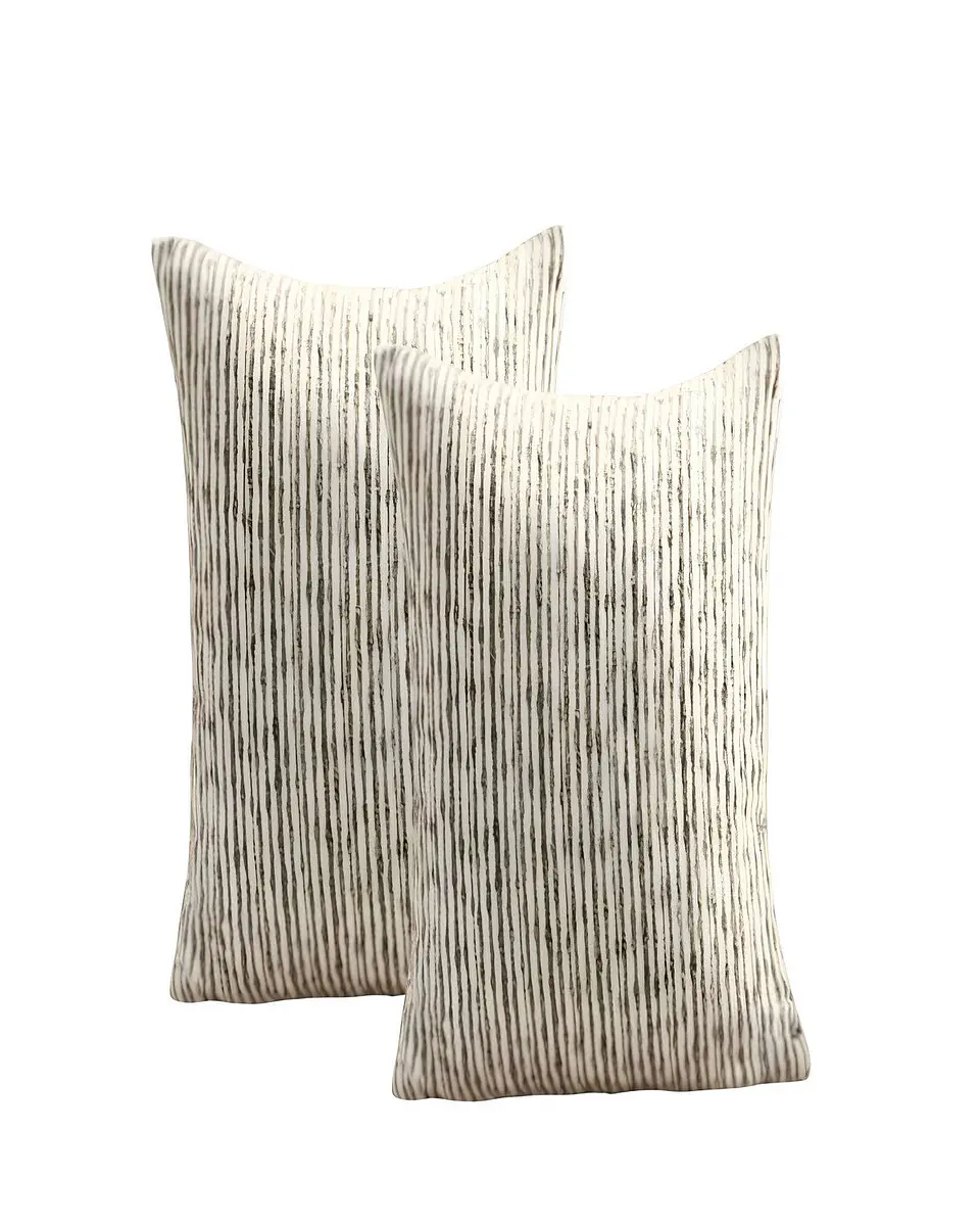 PACK DE 2 FUNDAS DE COJIN CHENILLE LINEA BEIGE 2