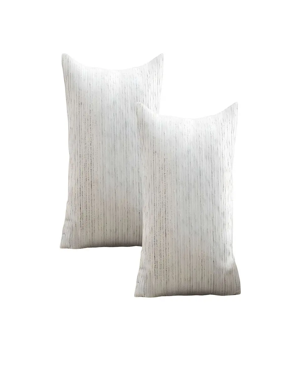 PACK DE 2 FUNDAS DE COJIN CHENILLE LINEA GRIS 2
