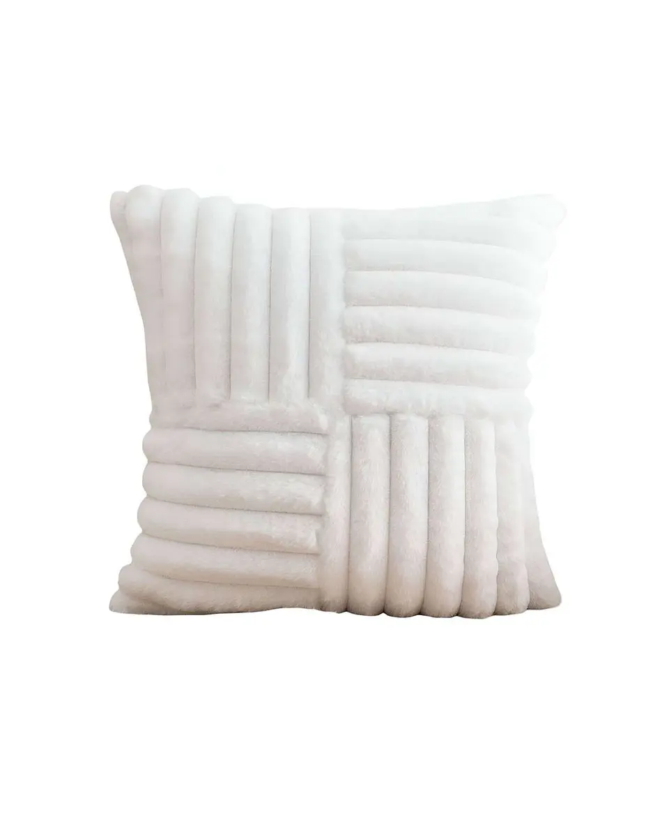 PACK DE 2 FUNDAS PELUDA EMPALMADA BLANCO 1