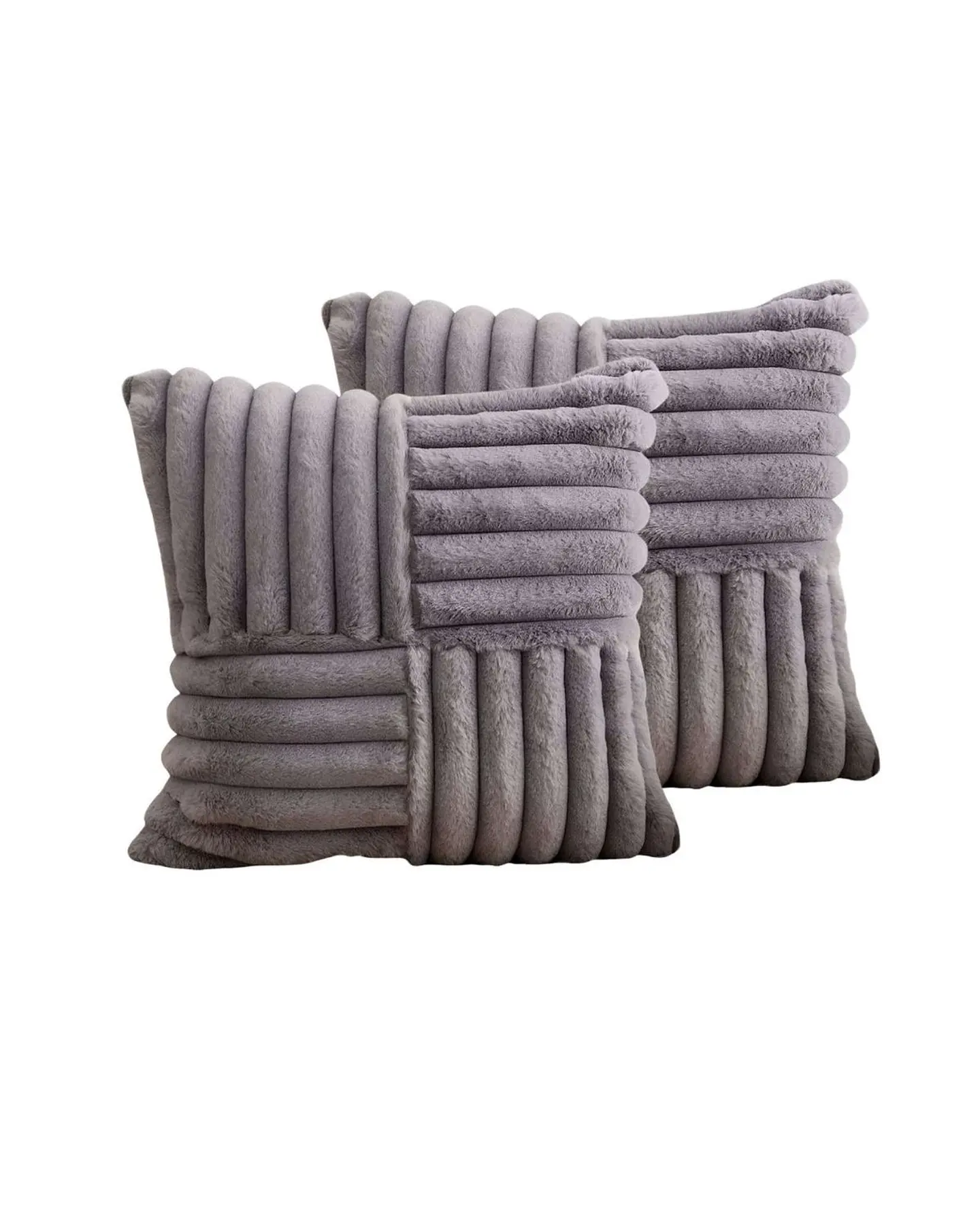PACK DE 2 FUNDAS PELUDA EMPALMADA MORADO 2