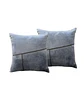 PACK DE 2 FUNDAS CHENILLE CON LINEAS AZUL - Miniatura 2