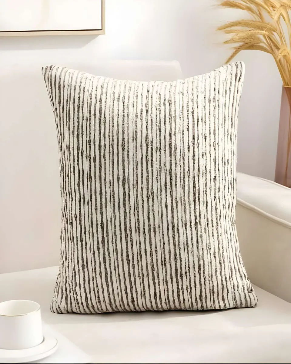 PACK DE 4 FUNDAS DE COJIN CHENILLE LINEA BEIGE 3