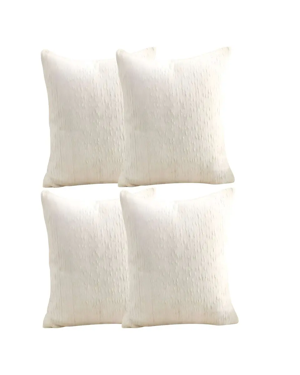 PACK DE 4 FUNDAS DE COJIN CHENILLE LINEA BLANCO 2