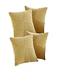 PACK DE 4 FUNDAS DE COJIN FELPA AMARILLO - Miniatura 1