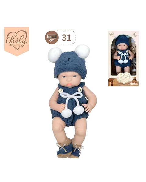 Muñeca bebé realista niña infantil baby so lovely azul