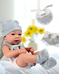Muñeca bebé realista niña infantil babydoll celeste - Miniatura 4