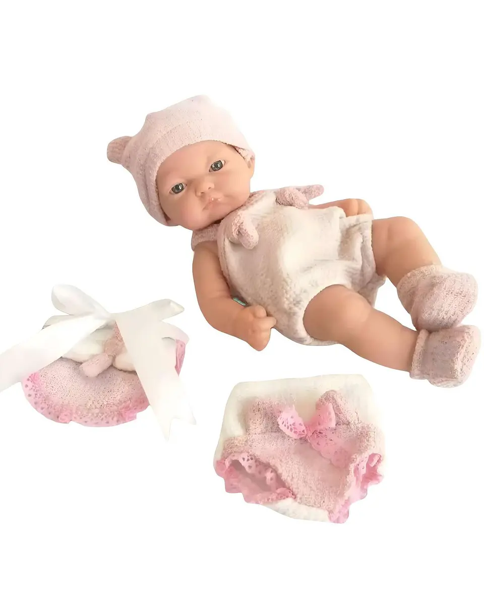 Muñeca bebé realista niña infantil babydoll Rosa 2