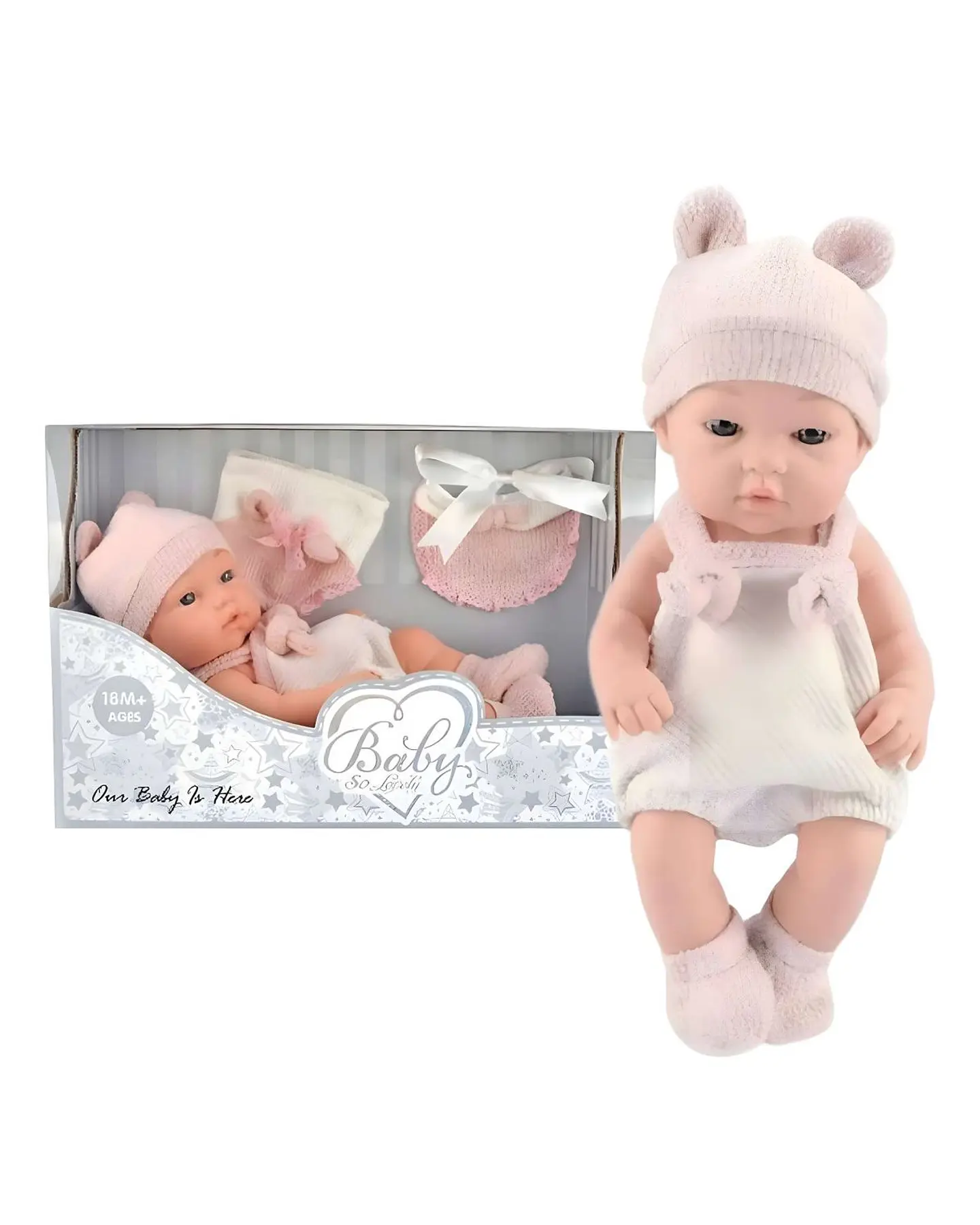 Muñeca bebé realista niña infantil babydoll Rosa 3