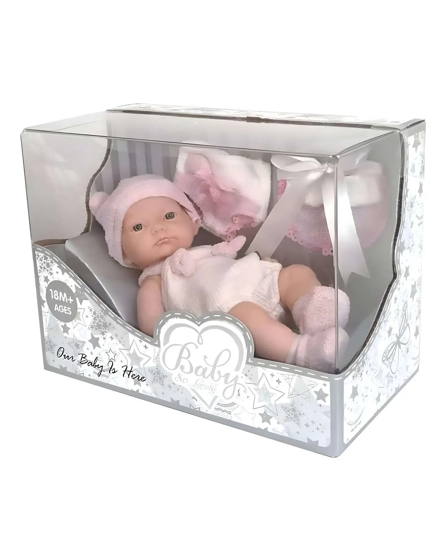 Muñeca bebé realista niña infantil babydoll Rosa 4