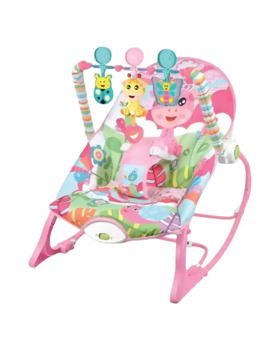 Silla Mecedora Multifuncional De Bebe Rosa 3 En 1 6