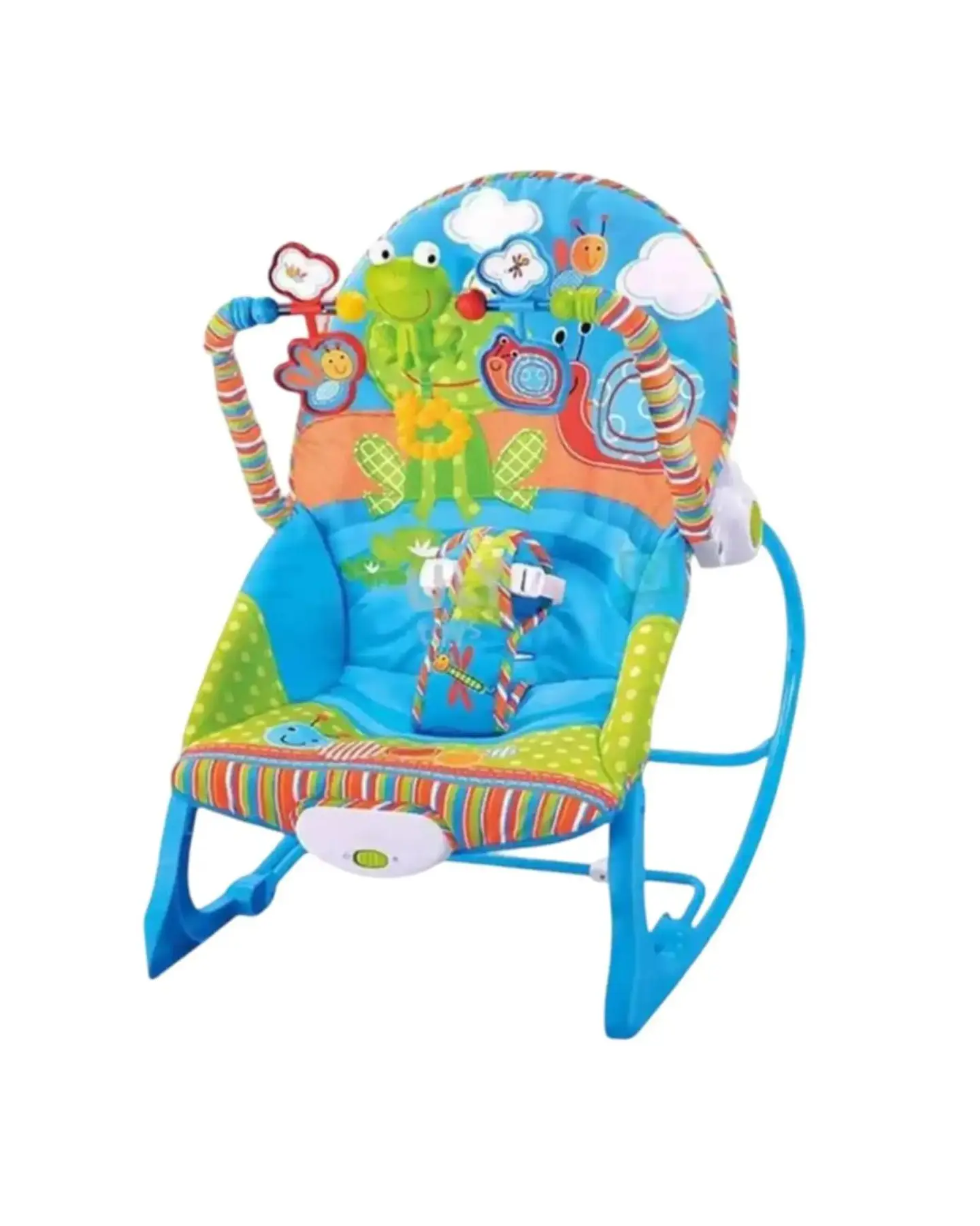 Silla Mecedora Multifuncional De Bebe Azul 3 En 1 6