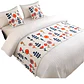 PIECERA DE CAMA MAS 2 FUNDAS BORDADA DECORATIVA 60X200 CM - Miniatura 1