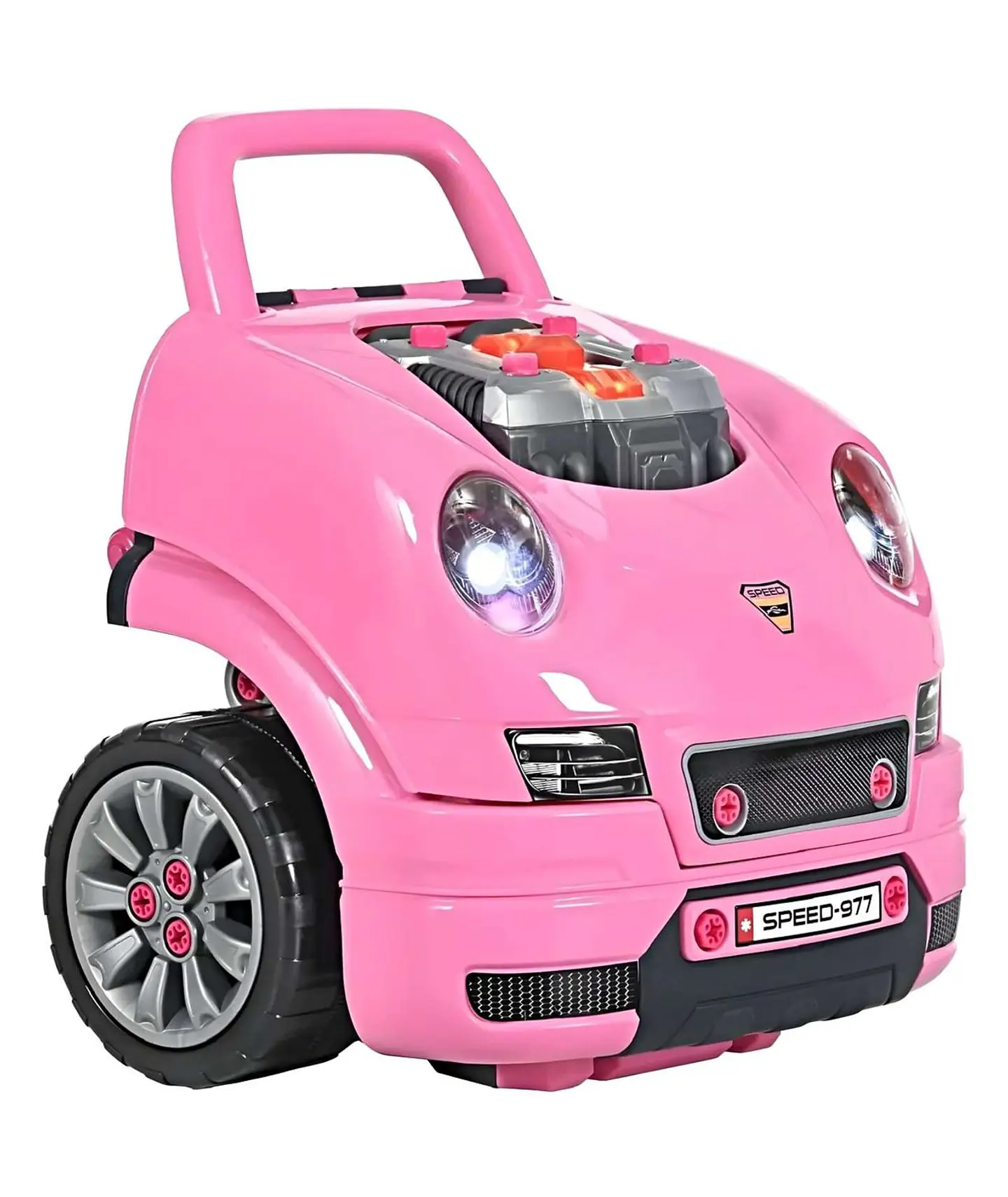 Juguete Auto Para Reparar Con Luces Sonidos Y Accesorios Rosa 4