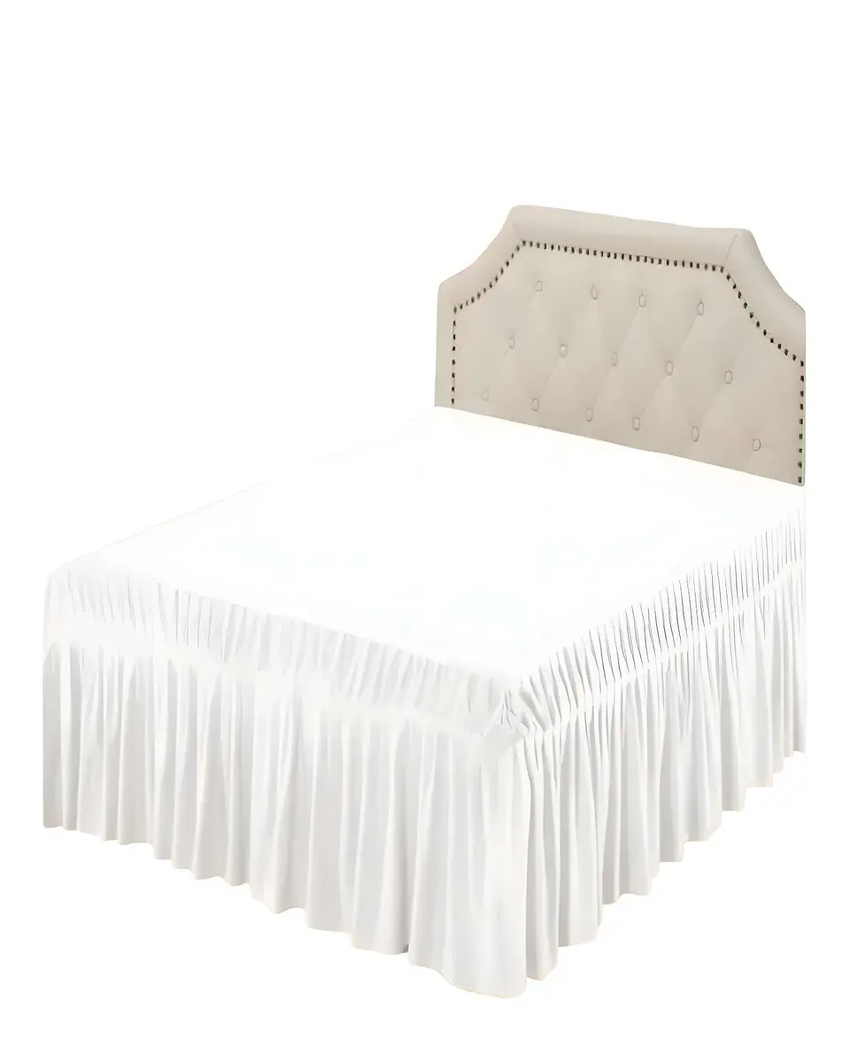 FALDON DE CAMA SIN FUNDA 2 PLAZAS BLANCO 1