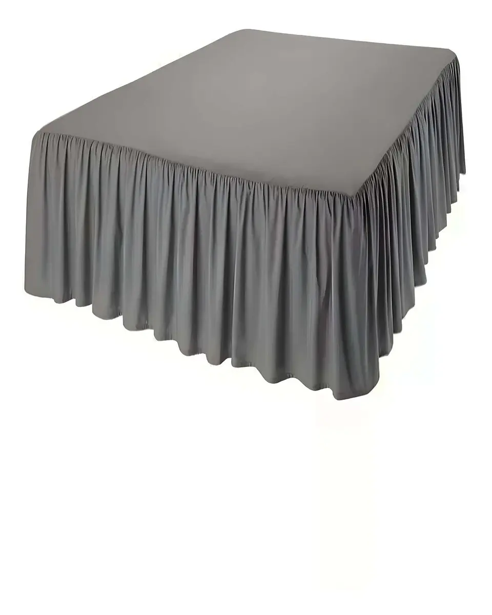 FALDON DE CAMA SIN FUNDA 2 PLAZAS GRIS 2