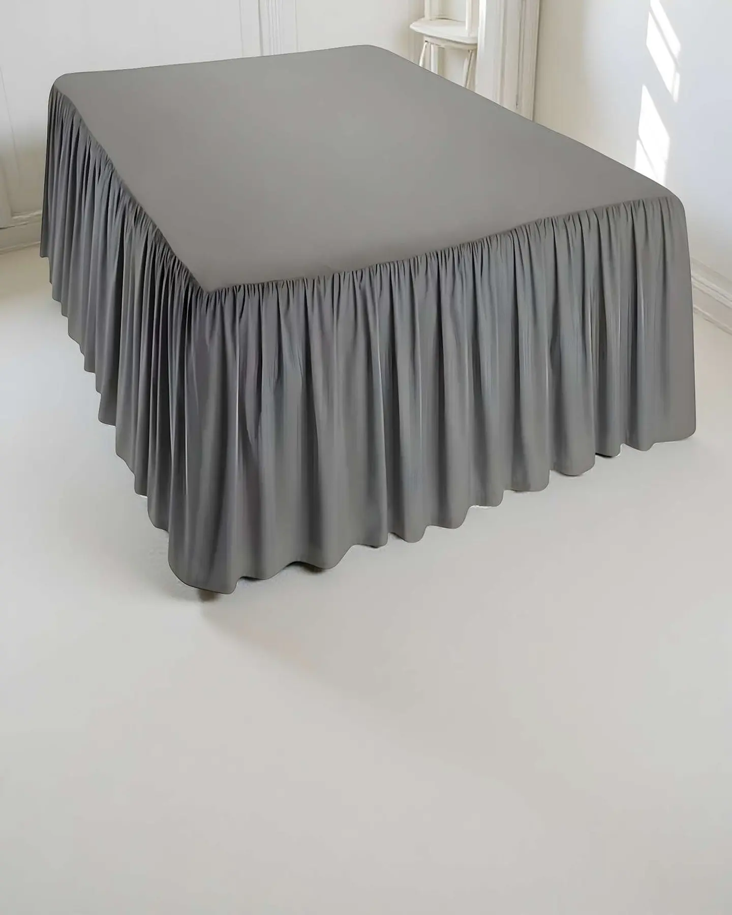 FALDON DE CAMA SIN FUNDA 2 PLAZAS GRIS 3