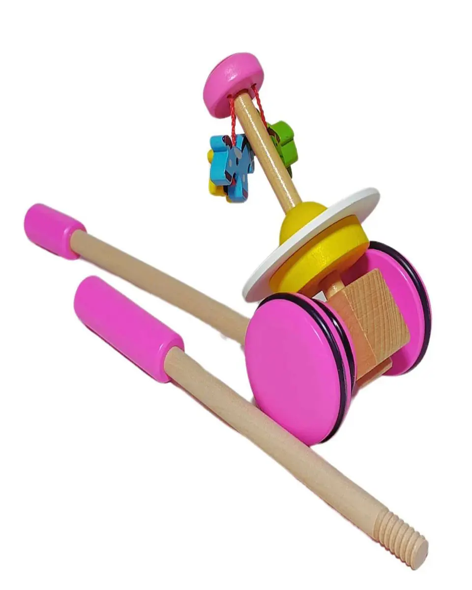 CORREPASILLO DE MADERA NIÑA ROSA 4