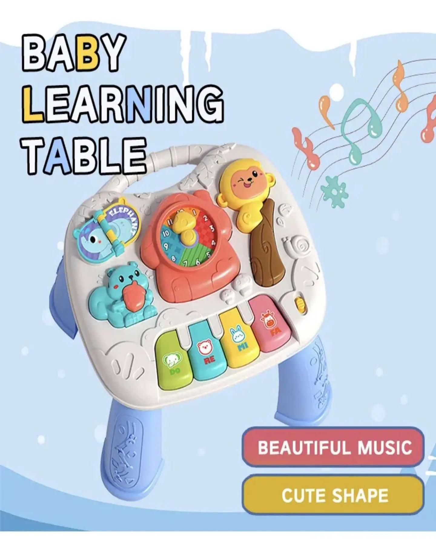 Mesa Interactiva Para Bebé Con Luz Y Sonido AZUL 2