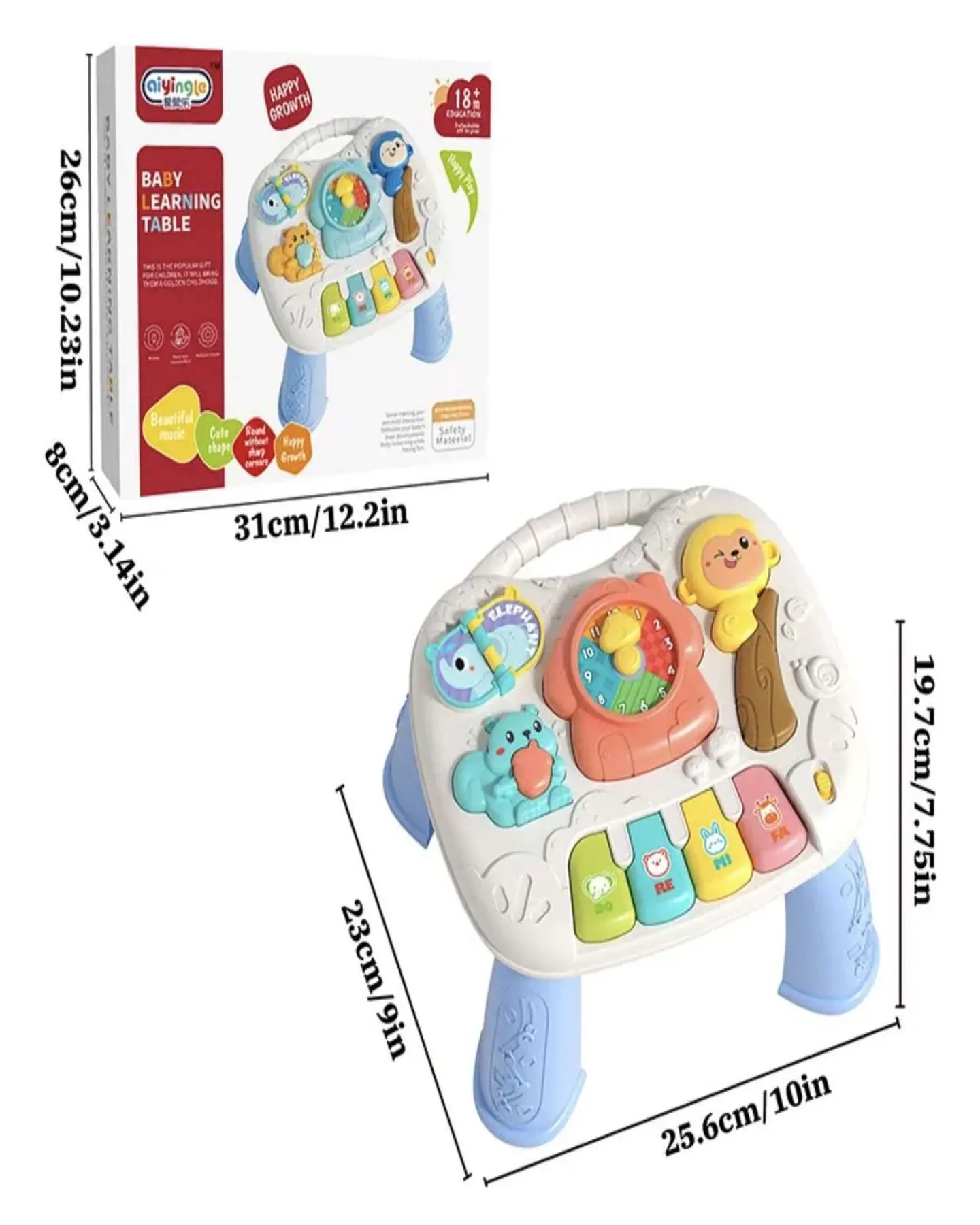 Mesa Interactiva Para Bebé Con Luz Y Sonido AZUL 3
