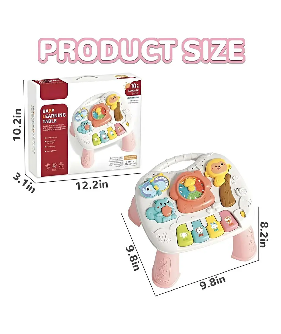 Mesa Interactiva Para Bebé Con Luz Y Sonido ROSA 2